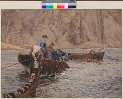 Seine Fishing by Henry Meynell Rheam